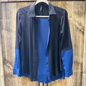 NYDJ Navy Blouse